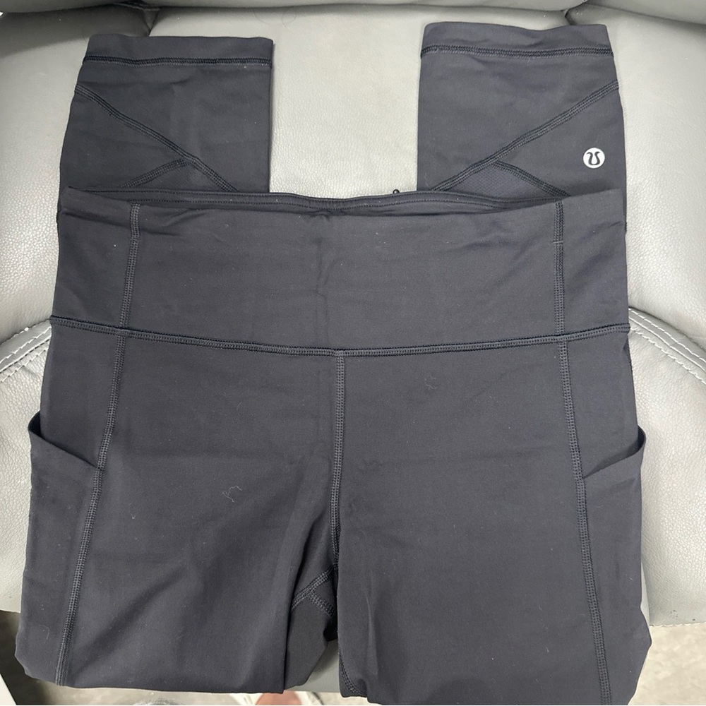 lululemon athletica Black Leggings, 22”